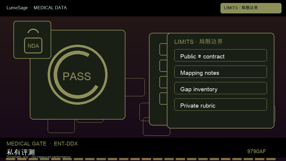 DDx-advanced｜局限与私有映射：从公开评测到 GB-Clin 可合同门禁