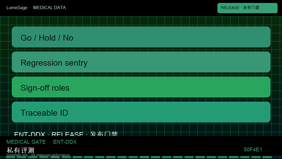 DDx-advanced｜上线门禁协议：从公开评测到 GB-Clin 可合同门禁