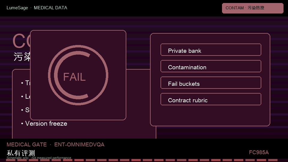 OmniMedVQA｜污染与可信度：从公开评测到 GB-Vision 可合同门禁