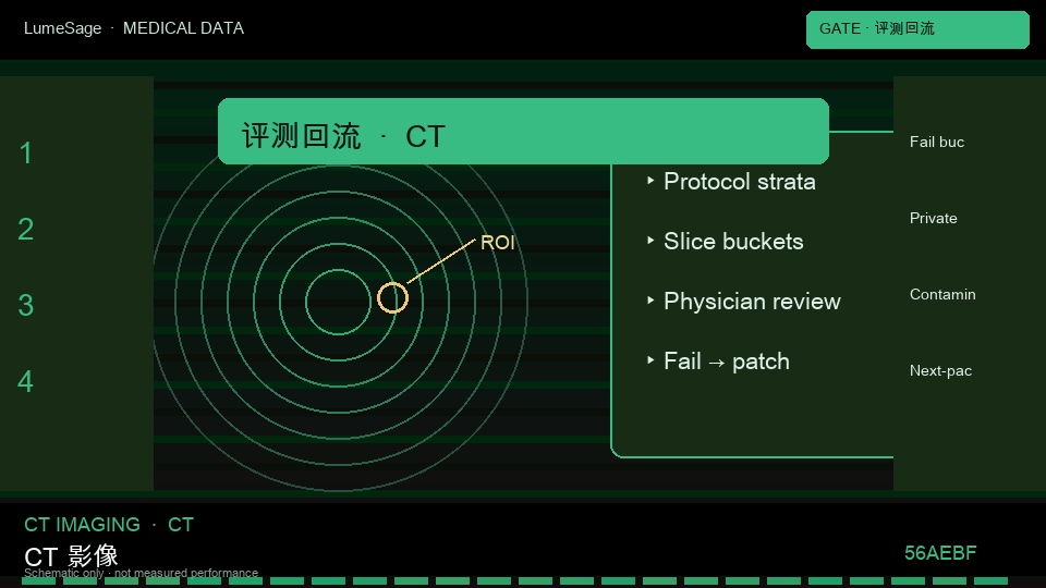 CT · 头部专科规格包：Medical Gate 用失败类型写下一包规格，公开榜分数不是合同门禁