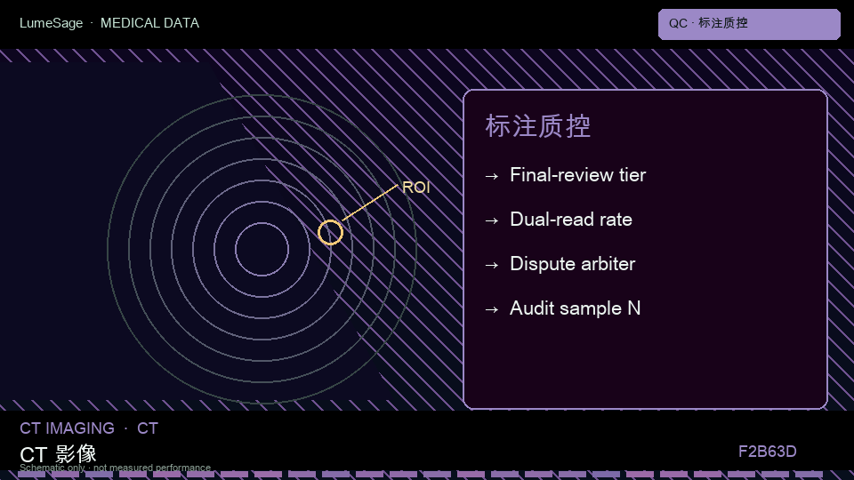 CT · 脊柱专科规格包：标签写清类别边界、双读比例、分歧分母，以及医师终审由谁完成