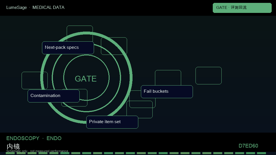 内窥镜视频 · 支气管镜专科规格包：Medical Gate 用失败类型写下一包规格，公开榜分数不是合同门禁